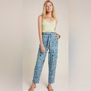 NWT Anthropologie Victoria Floral Cargo Pants